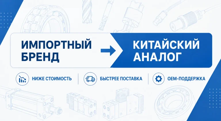 Импортный бренд и китайский аналог промышленных комплектующих